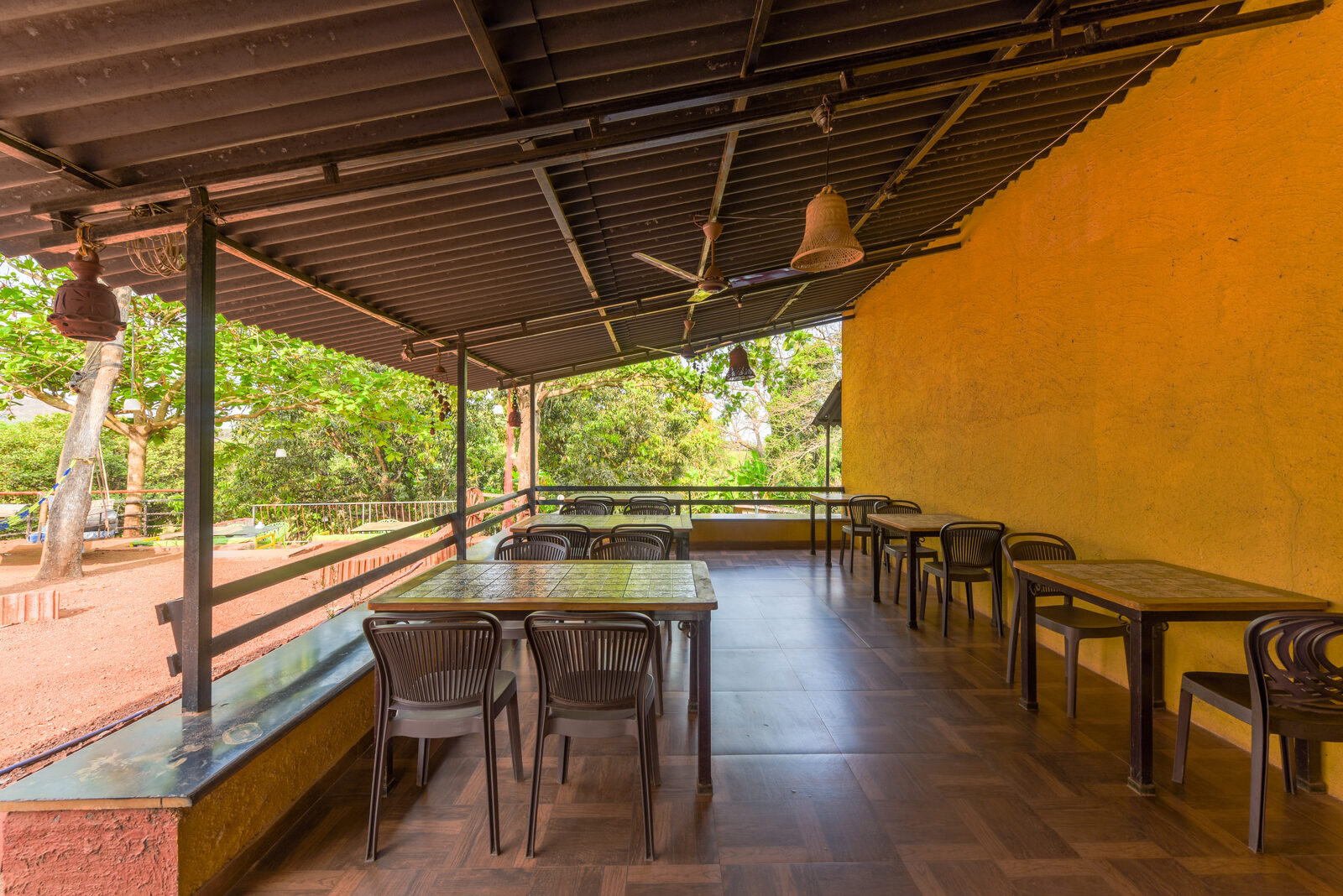 The open dining area